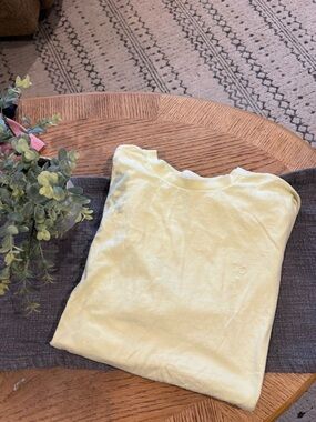 American Eagle Outfitters Pale Yellow Crewneck Tee